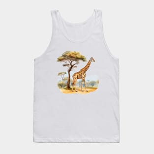 Watercolor Giraffe Tank Top